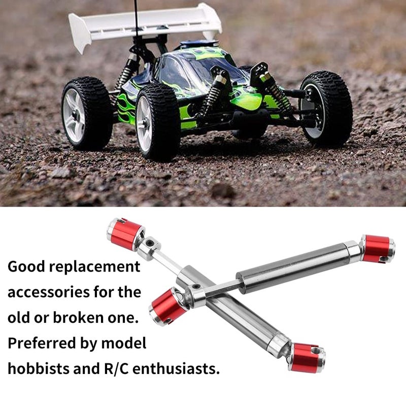 fosa 2Pcs Stainless Steel Drive Shaft for RC Crawler Car, 110-155mm Metal CVD Universal Drive Shaft for SCX10 CC01 D90 D110 RC Crawler Car - Image 4
